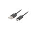 Cabo USB2.0-A USB-C 0.5M Preto - Lanberg - 5901969416237