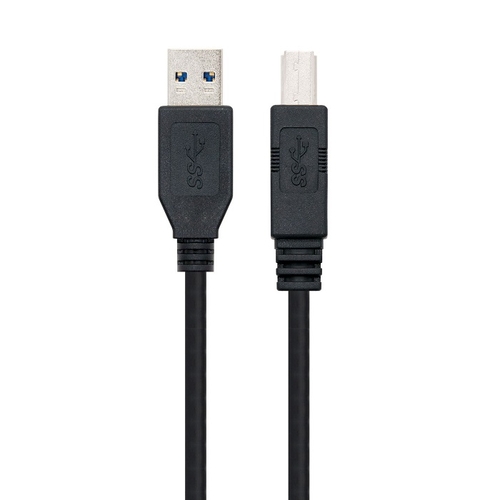 Cabo USB3.0 A/B 2M Black - Nanocable - 8433281003866