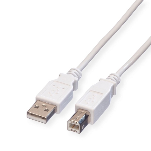 Cabo USB2.0 A/B 0.8M Branco - OEM - S3101A