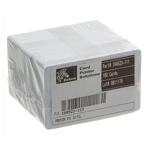 Zebra White PVC Cards 500Un - Zebra - 104523-111