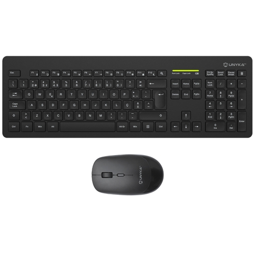 Teclado + Rato Unykach Sem Fios PT - Unyka - 6974560220311