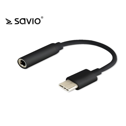 Adaptador USB-C Jack 12cm Savio - Savio - 5901986045304