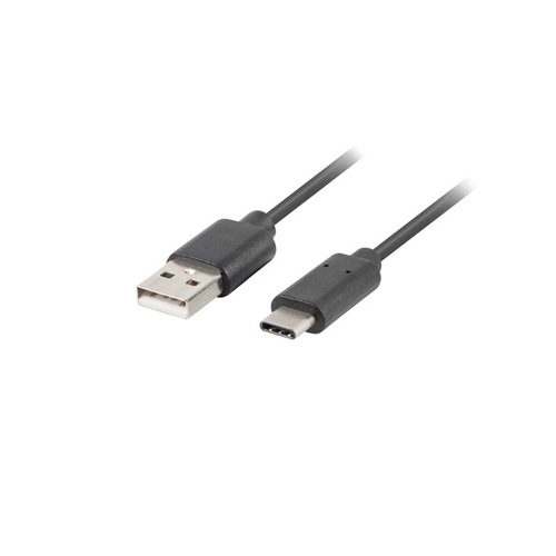 Cabo USB2.0-A USB-C 0.5M Preto - Lanberg - 5901969416237