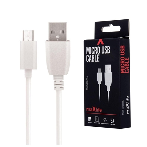 Cabo USB2.0 MicroUSB 1M 3A - Maxlife - 5900495758156