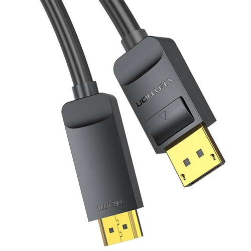 DP HDMI Cable 2M 4K Vention Black - Vention - 6922794749221