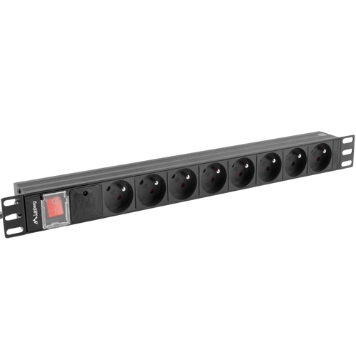 Régua Rack 8T 16A 1U 2MT Lanberg - Lanberg - 5901969429749