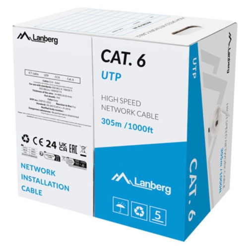 UTP Coil Cat.6 305MT CCA Lanberg - Lanberg - 5901969441673
