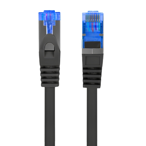 Lanberg SFTP Cat.6A 10M Black Cable - Lanberg - 5901969427158
