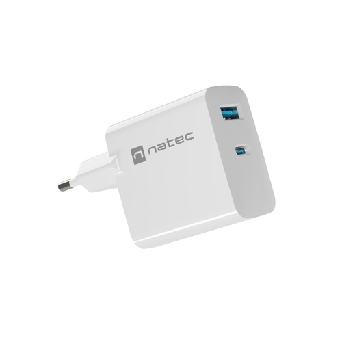 Carregador USB-C/USB-A 45W Natec Branco - Natec - 5901969444230