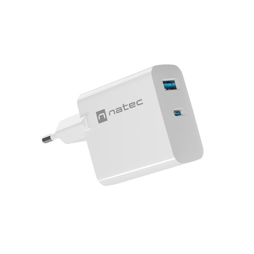 Natec USB-C/USB-A 65W Charger White - Natec - 5901969444254