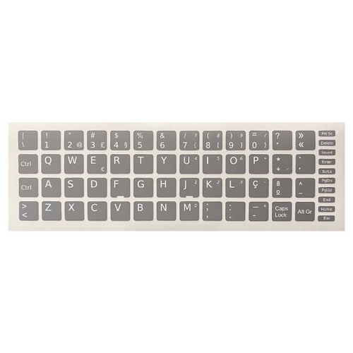 Keyboard Stickers 13 x 13 PT Light Gray - OEM - 0270014023