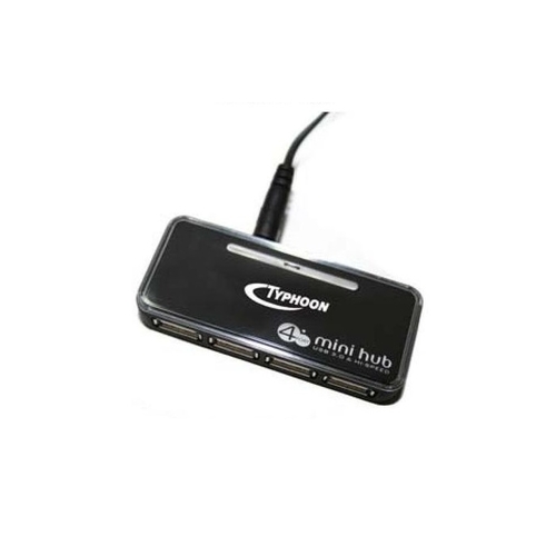 Mini Hub 4 Portas USB2.0 - Typhoon - 4250300400598