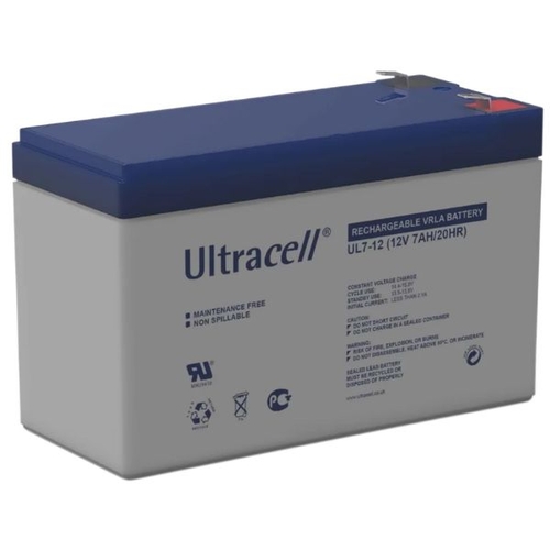 Ultracell Battery 12V 7Ah 20HR - Ultracell - 5600846715325