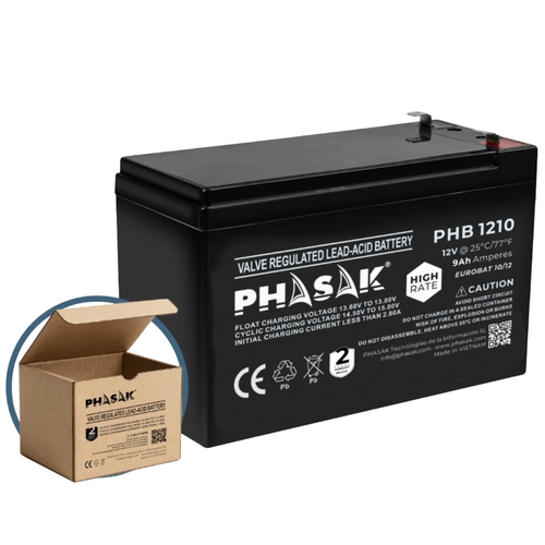 Bateria Phasak 12V 9Ah HR - Phasak - 5605922002016