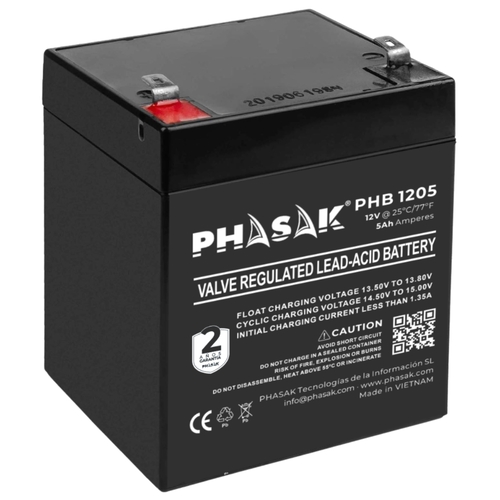 Bateria Phasak 12V 5Ah - Phasak - 5605922000661