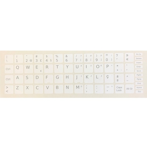 Autocolantes Teclado 13x13 PT Branco - OEM - 0630014002